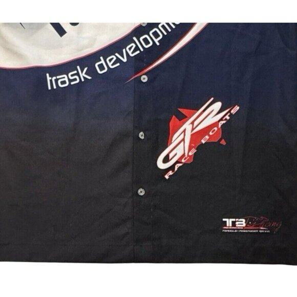 KOMBAT Trask Development Co. Button Up Graphic Shirt‎ Mens Medium Boats Racing - Picture 10 of 16